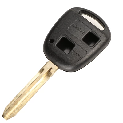 Suitable for Toyota bullying Camry car key 2/3 key straight plate remote control replacement shell (Car Keys) - 2-key-toy43-embryo