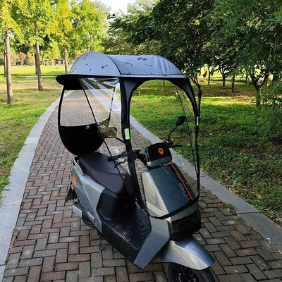 canopy, electric scooter sunshade, Elektromobil üçün ön şüşə çətiri (günlük) - half-pack-large-dome-cartoon-cat-car-equipped-with-rearview-mirrors