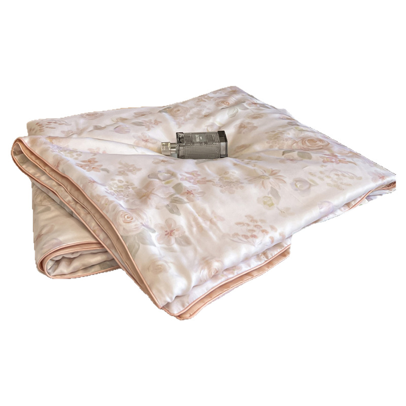 Edredón fresco de verano Tensi de cuatro piezas, ligero y lujoso, edredón de verano simple y doble, edredón de aire acondicionado lavable a máquina, edredón fino