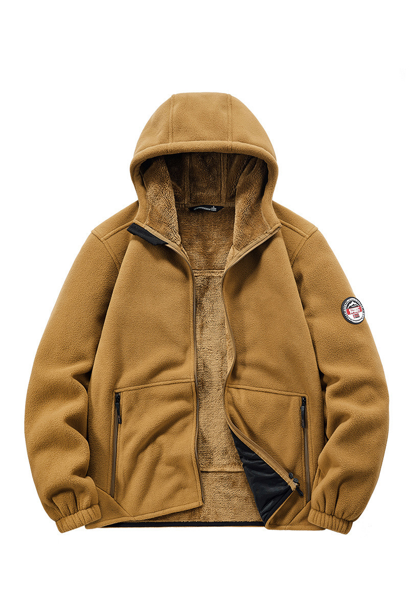 Giacca con cappuccio da uomo cappotto in cotone con pile_voghion.com