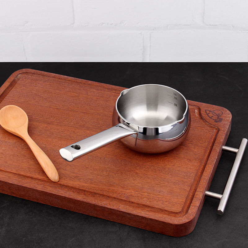 Bossd Bosch 18 / 10 acero inoxidable engrosado aceite caliente mini olla de leche chocolate derretido olla de salpicadura de grasa olla de cocina