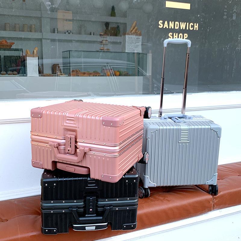 铝框小型行李箱女18寸轻便迷你登机拉杆箱24男26旅行密码箱子20寸