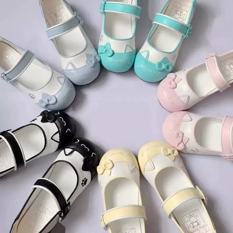 Фантазийно-сказочный кот JK пятно кота голова, многоцветные indoor shoes comfortable string color cute flat big toe shoes student shoes