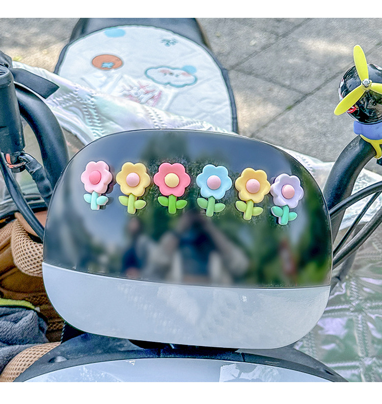 Electric Car Decoration 3D Flower Stickers