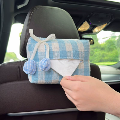 Car tissue box/set – Plaid Tulip Tissue Cover Car