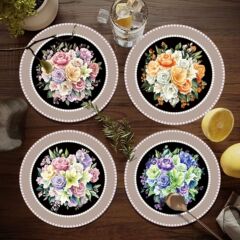 アマゾン花卉コーヒーマット家庭用食卓断熱皿キッチンテーブル吸水速乾水マット