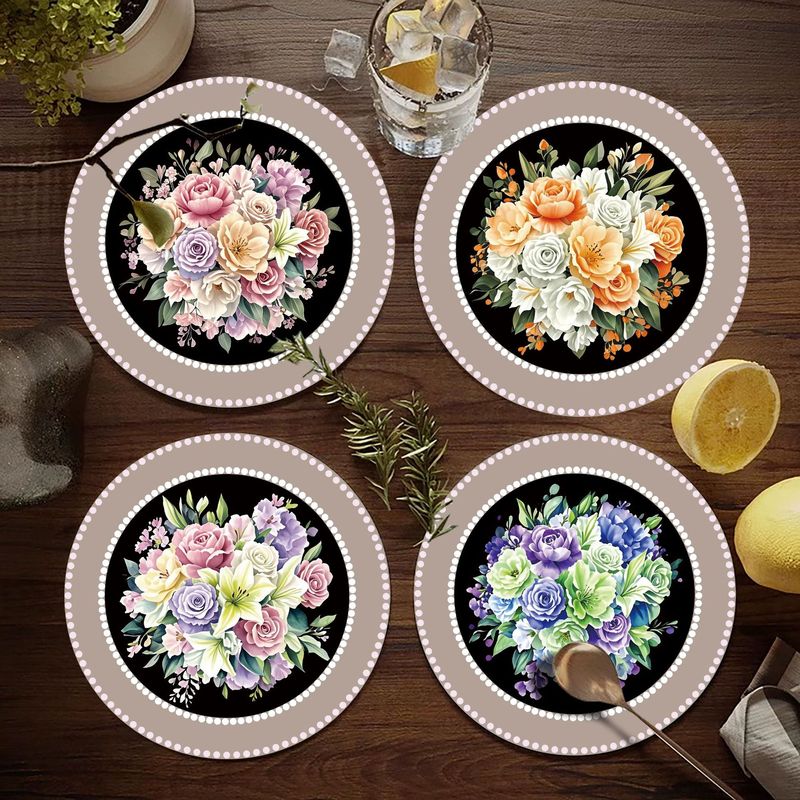 アマゾン花卉コーヒーマット家庭用食卓断熱皿キッチンテーブル吸水速乾水マット|undefined