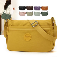 跨境新款女士小方包轻便休闲单肩斜挎包防水尼龙百搭中年妈妈包