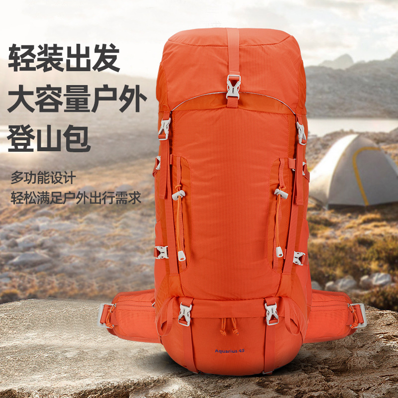 Capacious professional backpack for hiking
