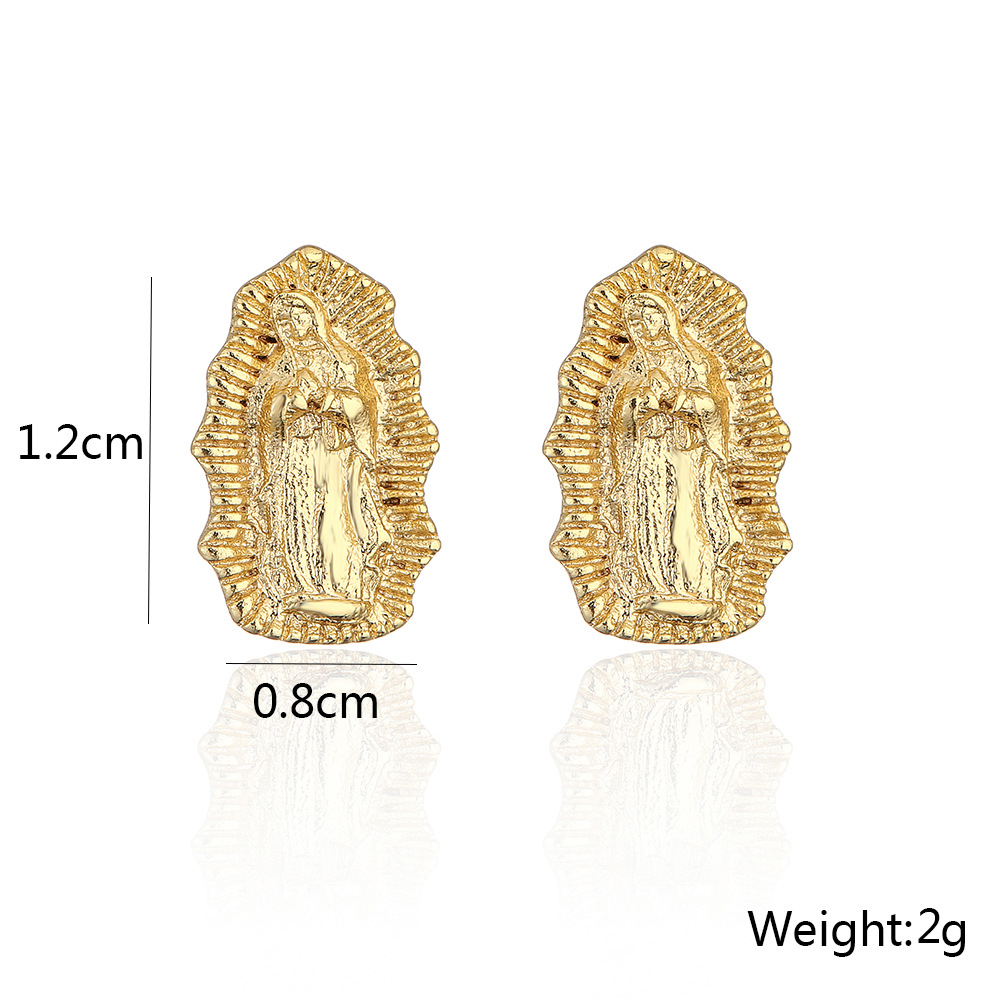 Fashion Human Copper Plating Inlay Zircon Ear Studs 1 Pair