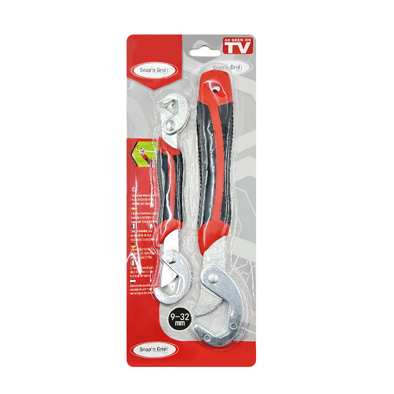 Llave universal de fabricación personalizada multifunción 6 - 22mm abrazadera de tubería móvil de grado industrial tipo gancho conjunto de llave de boca viva