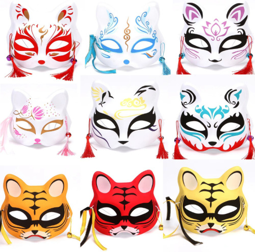Adult cat face fox mask same style Japanese style antique anime street stall children's mask wholesale