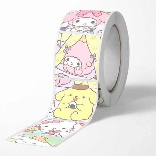 500 Cartoon-Style Cute Sanrio Handmade Journal Sticker Sheets: My Melody, Kuromi, Cinnamoroll Designs for DIY Decorations