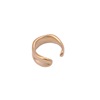 Glossy golden ring stainless steel, 750 sample gold, on index finger, simple and elegant design