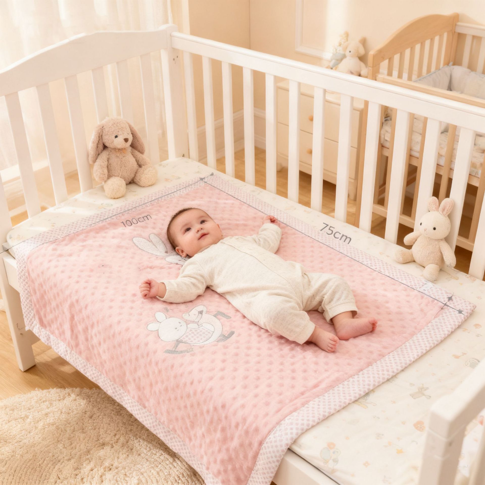 Manta de confort para bebé para las cuatro estaciones, manta ligera y cómoda de doble cara para aire acondicionado, manta para bebé, manta cubrecuerpo para bebé
