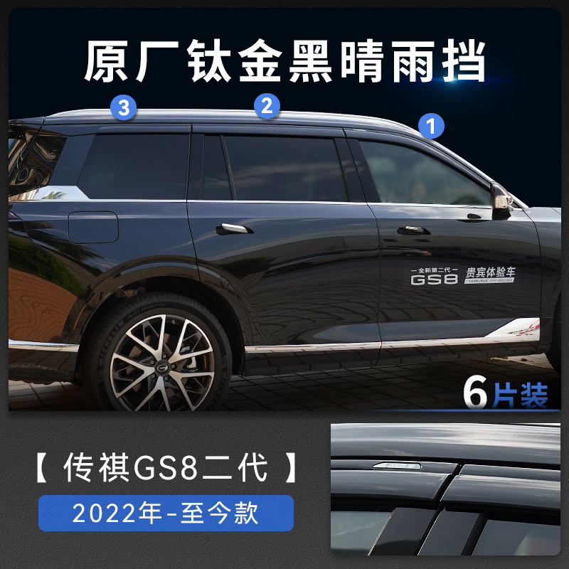 Tenxinrui es adecuado para chuanqi Gs8s Segunda Generación lluvia escudo modificado coche ventana lluvia ceja lluvia escudo coche Decoración Accesorios