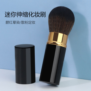 Foreign Trade Explosions Mini Retractable Brush Cangzhou Soft Hair Blush Brush Multifunctional Makeup Brush Portable Beauty Makeup Tools in stock