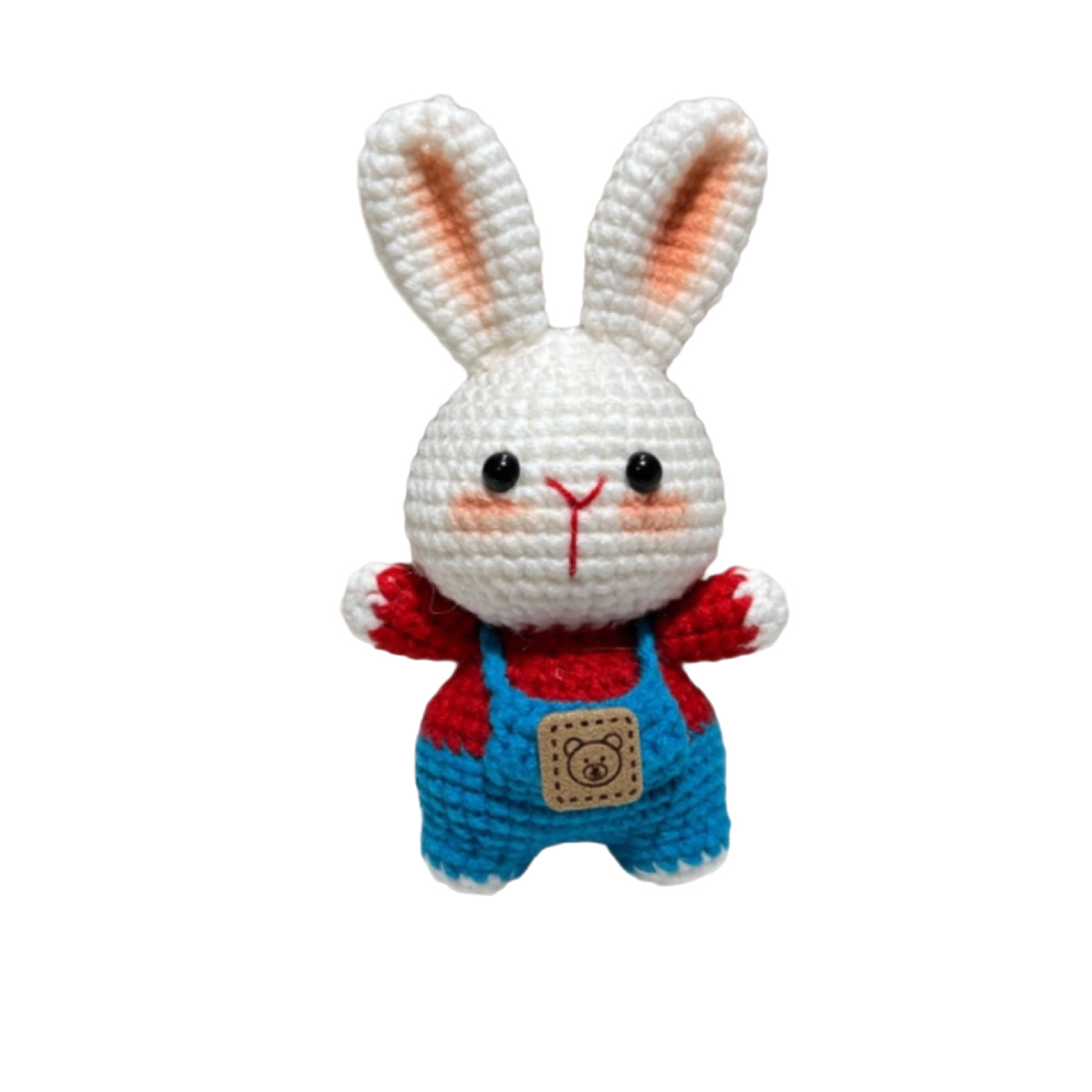 Lana tejida a mano terminada linda muñeca conejito colgante hilo de lana tejido exquisito colgante llavero creativo