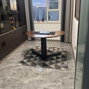 Small Apartment Rock Board Designer Ash Computer Desk Home Solid Wood Desk Writing Desk Bedroom Office Table