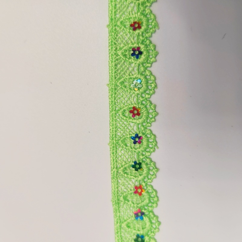 2 cm * Verde * pestañas de lentejuelas