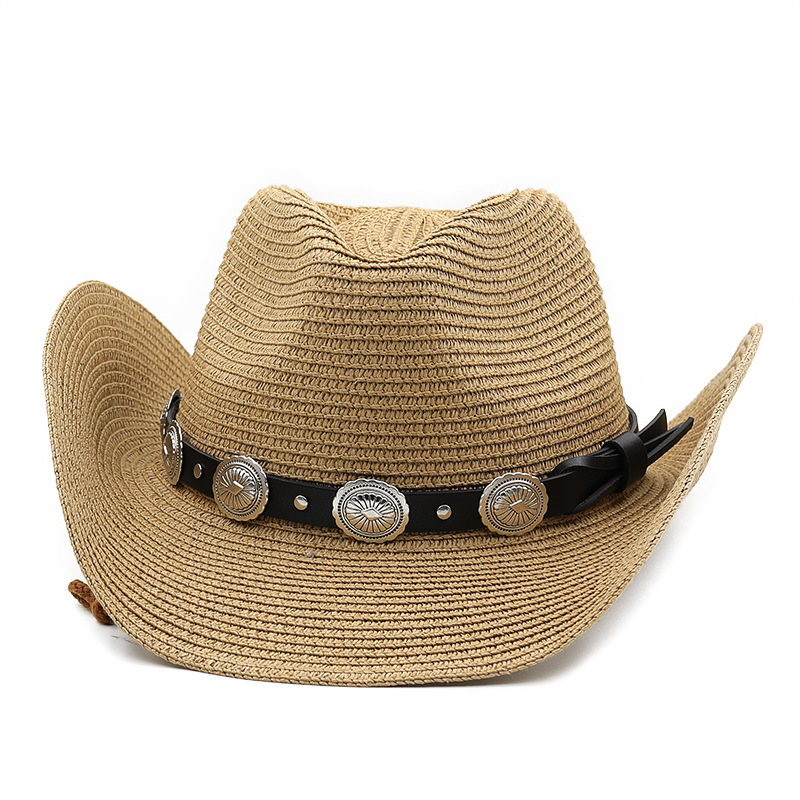 Unisex Retro Solid Color Handmade Crimping Straw Hat display picture 4