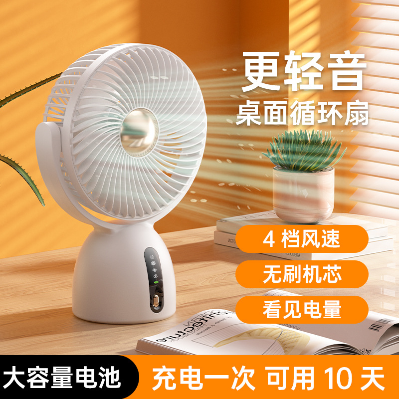 2024 New Smart Voice Desktop Fan with USB, Household and Dormitory High Wind Multi-function Recirculating Fan, Wall Mountable