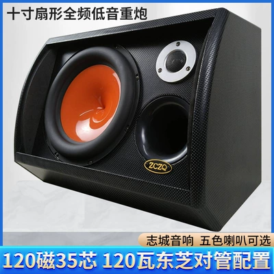 Ten-inch fan-shaped full-frequency bass Car speaker/subwoofer
