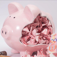 存钱罐只进不出不可取纸币硬币少女儿童陶瓷猪猪毕业礼物生日礼物