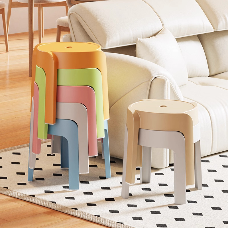 Small Stool for Home Entrance, Thickened, Non-Slip, Sturdy and Durable, Suitable for Living Room Coffee Table, Plastic Small Bench, Bathroom Shower Low Stool