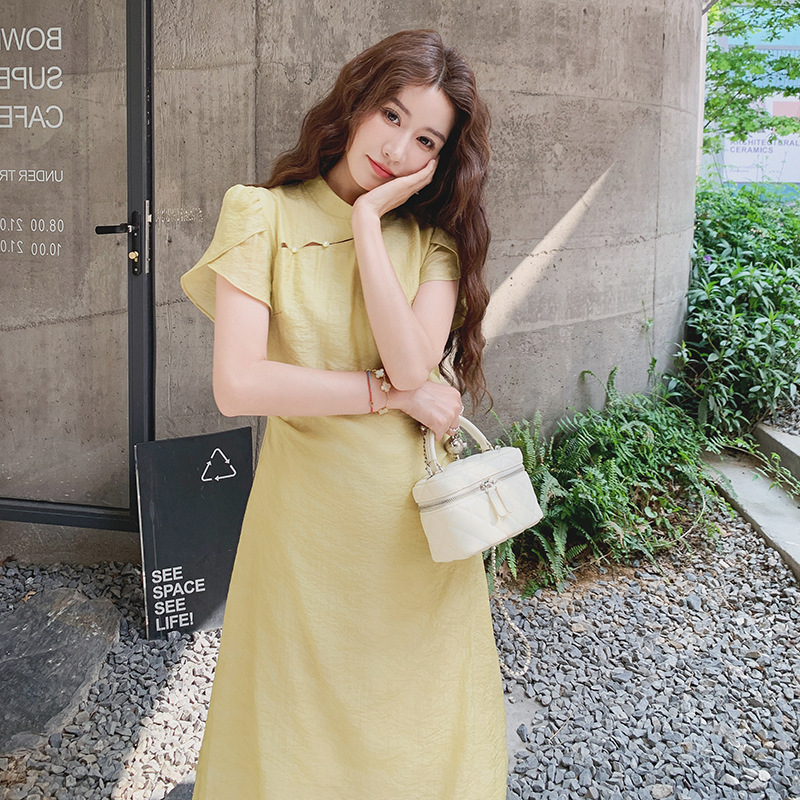 2025 Summer New Chinese Fake Two-piece dress Tight Waist Slimming Improved Cheongsam Formal Occasion Elegant Skirt