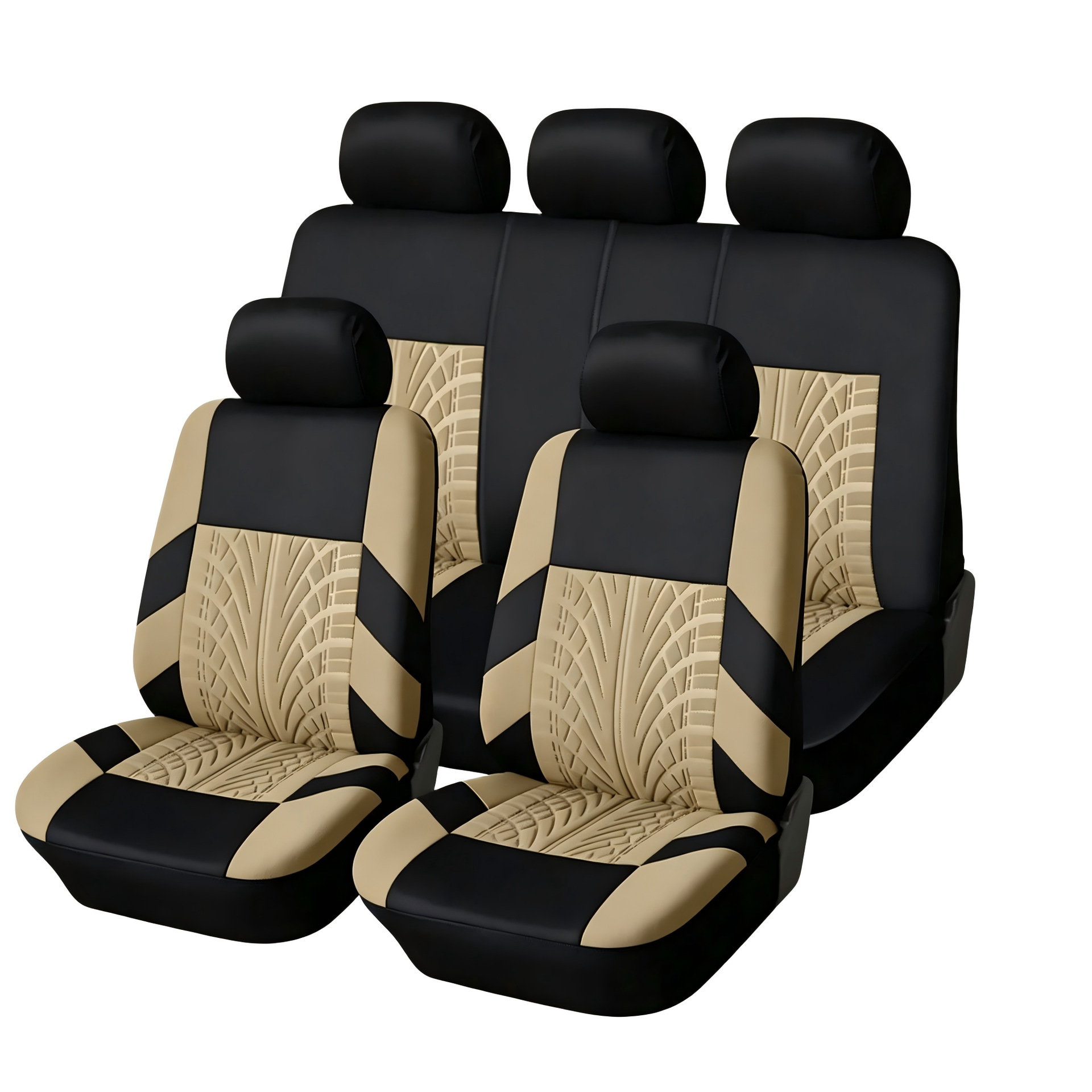 Cross-Border Hot-Selling Tire Pattern Embossed Knitted Fabric Four-Season Universal Car Seat Cover and Cushion Manufacturer Wholesale Amazon