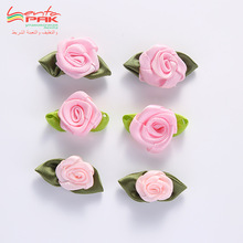 玫瑰花针线缝制工艺玫瑰花服装发饰装饰玫瑰粉色玫瑰花朵