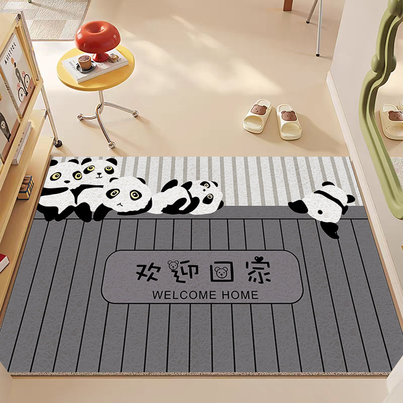卡通入户门地垫家用丝圈防滑垫进门刮泥蹭土脚垫玄关耐磨防滑脚垫|undefined
