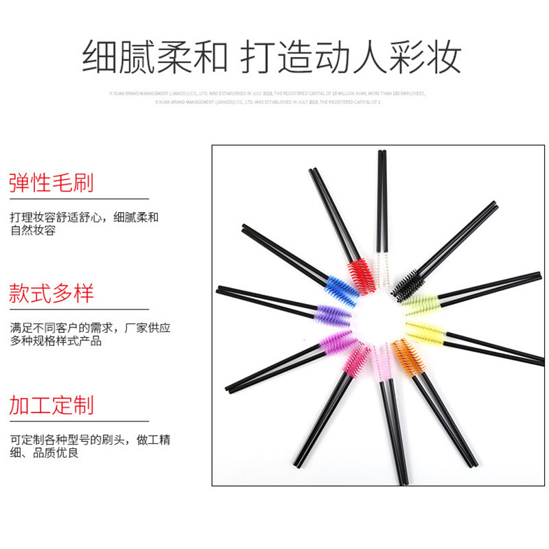 使い捨てまつ毛ブラシ50本入りカラー中空棒まつ毛櫛使い捨て接ぎ木まつ毛ブラシ眉ブラシ|undefined
