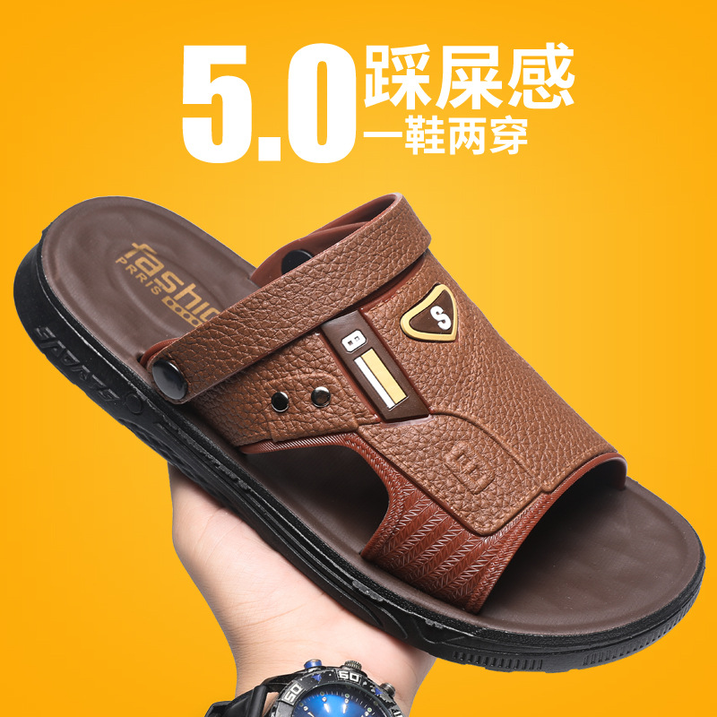 2025 verano nuevo estilo ropa exterior transpirable y resistente al desgaste sandalias y zapatillas de suela suave antideslizantes zapatos casuales para hombres tendencia