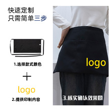 跨境外贸工厂批发帆布围裙定制家用厨房耐脏围裙一件起批印字logo