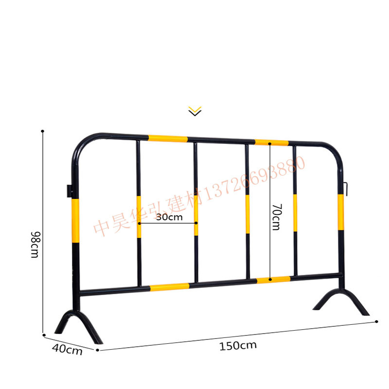 铁马围栏现货直销临时护栏市政隔离栅黄黑白红交通铁马道路移动栏