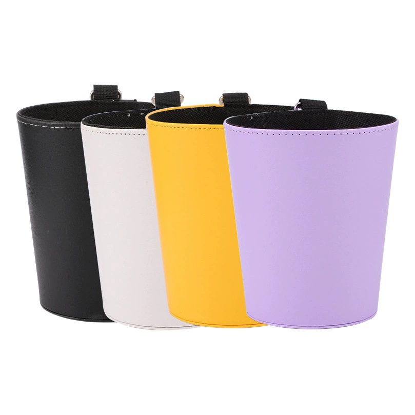 Автомобиль мультфильм кожа небольшой размер мусорный бак автомобиль мусорный бак бочка для хранения с отверстиями D-кнопки