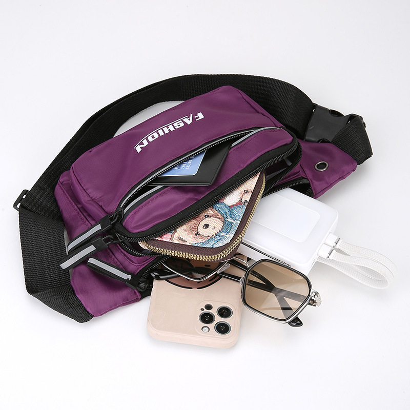 Bolsa de cintura deportiva portátil multifuncional para montar al aire libre para correr bolso de pecho cercano para hombres y mujeres de moda para teléfonos móviles bolso de hombro