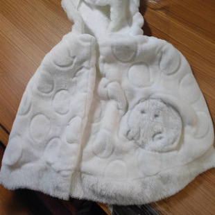 Japanese Winter Single-breasted in stock Pure Halloween Color Velvet Girls Cute free size Hooded Poncho