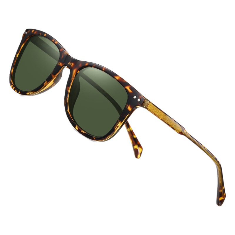 2021 nuevas gafas de sol de los hombres de moda gafas de sol polarizadas TR3601 primavera pierna pin gafas de sol de diseño propio