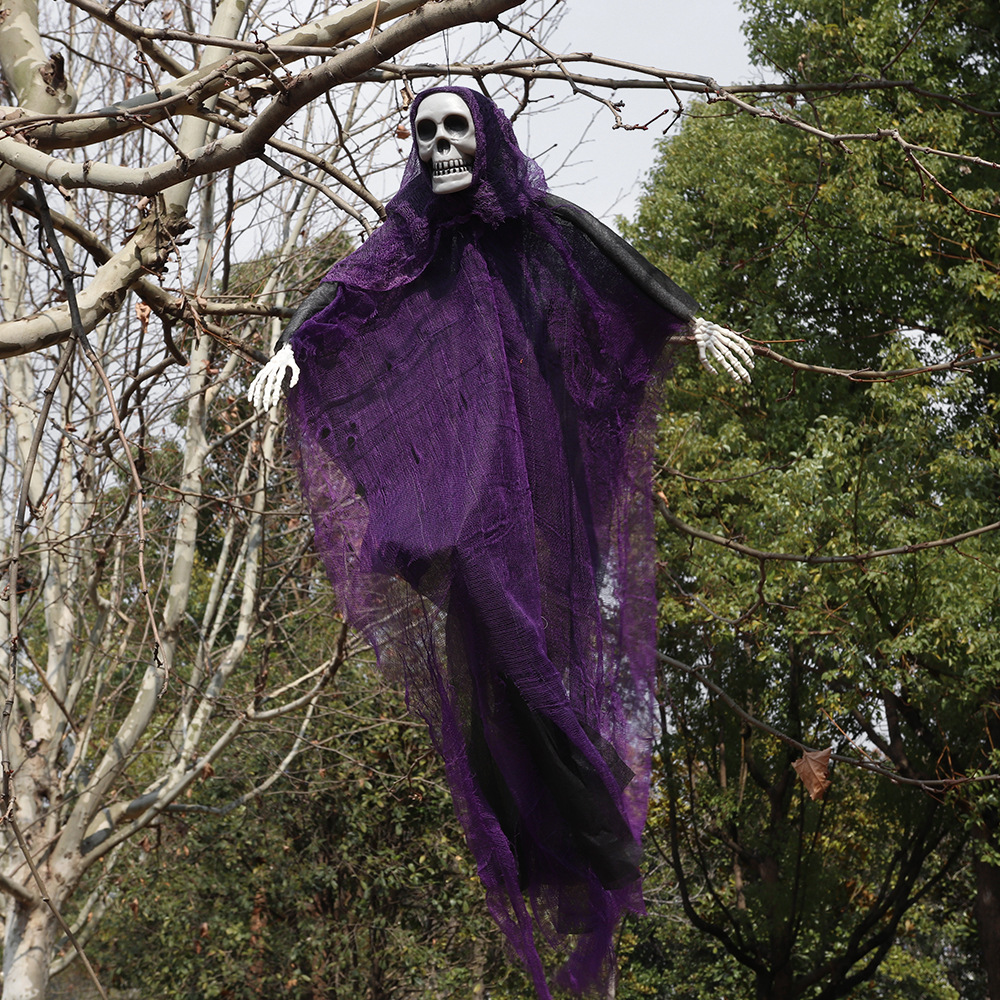 Decoración de Halloween accesorios calaveras colgantes fantasmas casa embrujada Escape bar escenario fantasmas terror