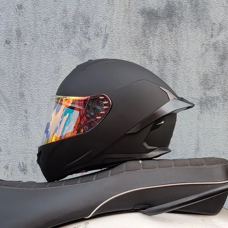 Negro mudo + espejo rojo deslumbrante de visión nocturna