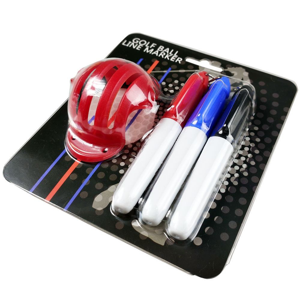 Golf herramienta de trazado pluma de dibujo de tres líneas Scriber marcador aceitoso accesorios de golf suministros