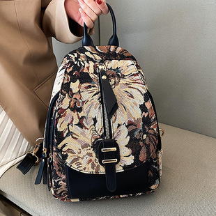 New embroidered printed women's backpack national fashion backpack niche multi-purpose travel casual women's bag wholesale