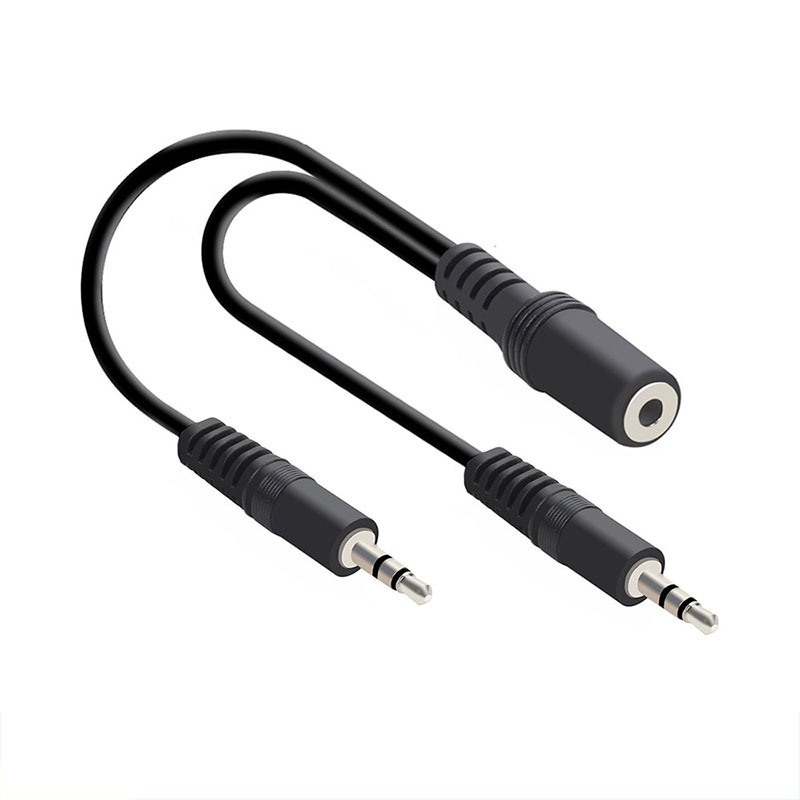 3.5 One-To-Two Audio Cable 3.5mm Female to Male Three-Way Audio Computer Audio Source Sharing Cable Two in and One Out 3.5 One-To-Two Audio Cable 3.5mm Female to Male Three-Way Audio Computer Audio Source Sharing Cable Two in and One Out