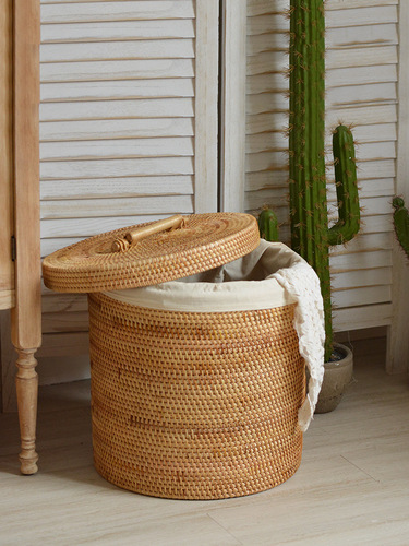 Nordic Home Dirty Clothes Storage Basket Woven Laundry Hamper Dirty Clothes Toy Storage Basket Laundry Basket Dirty Clothes Drum