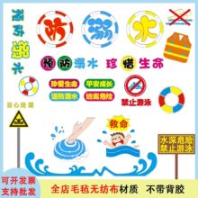 防溺水珍爱生命主题黑板报装饰墙贴小学幼儿园教室班级文化墙布置