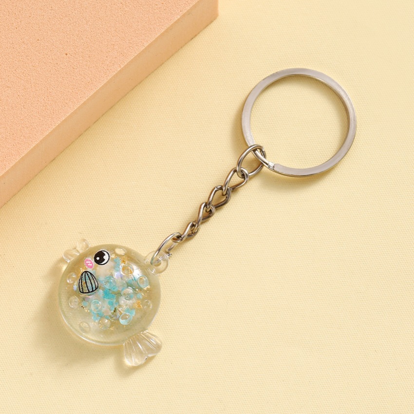 9g Weight Keychain Classification 1 Piece Quantity Daily Occasion Resin Material Fish Pattern Unisex Gender Cute Style 1 Piece Cute Fish Resin Unisex Keychain 9