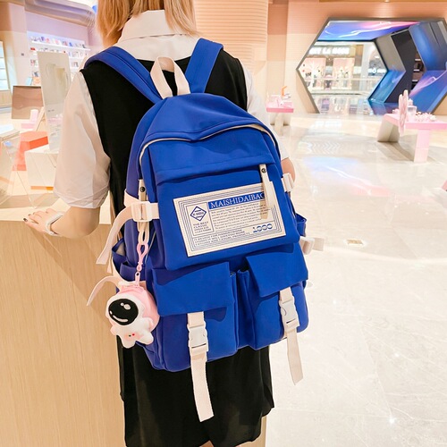 School bag for female junior high school students simple large capacity backpack new Japanese travel high school student waterproof backpack trendy brand